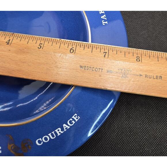 VINTAGE TOBACCIANA BREWERIANA Ceramic Ashtray Take Courage (Bitter Beer) 1960s - Picture 5 of 6